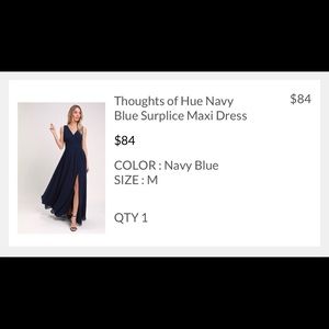 Navy Blue Maxi Dress